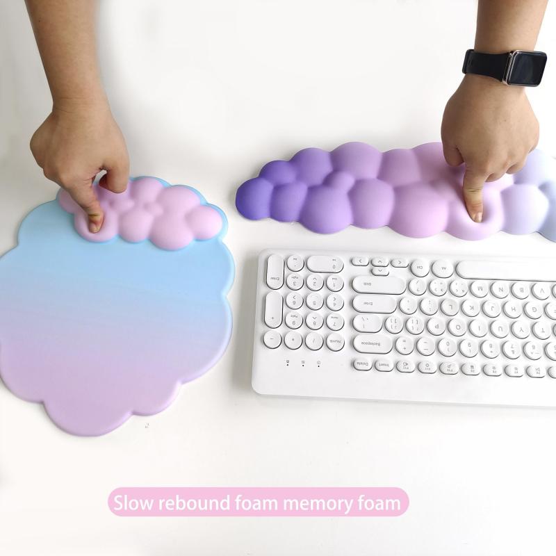Ergonomic Memory Foam Mouse Pad Wrist Support with Coasters