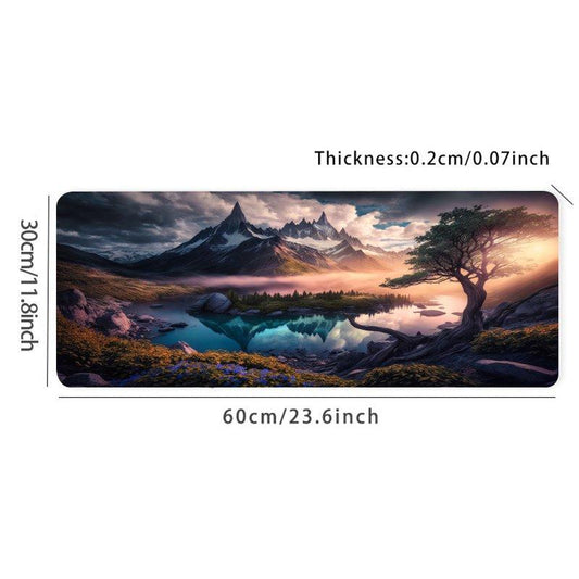 Large Snow Mountain Desk Mat Gaming Mouse Pad Non Slip