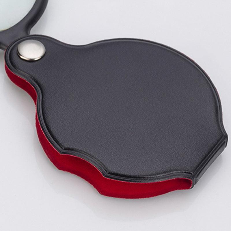 50mm Mini Leather Magnifying Glass for Easy Reading