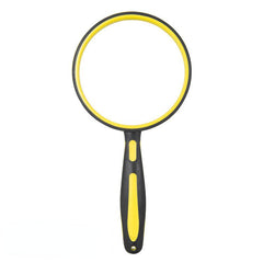 Two-Color Rubber Handle Magnifying Glass HD Elderly Reading Identification
