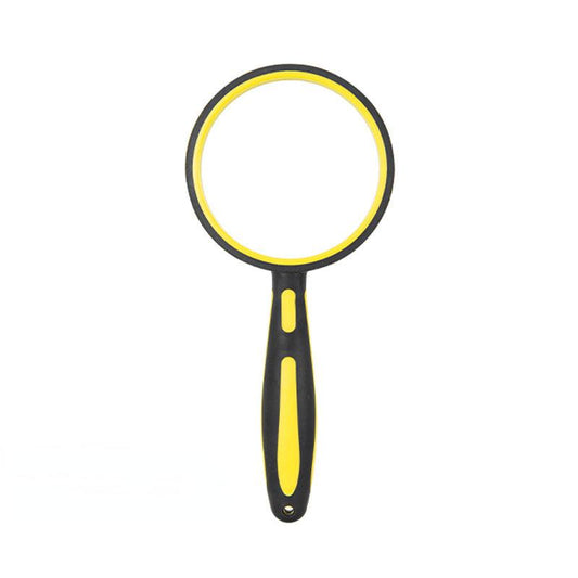 Two-Color Rubber Handle Magnifying Glass HD Elderly Reading Identification