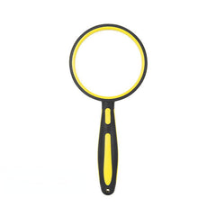 Two-Color Rubber Handle Magnifying Glass HD Elderly Reading Identification