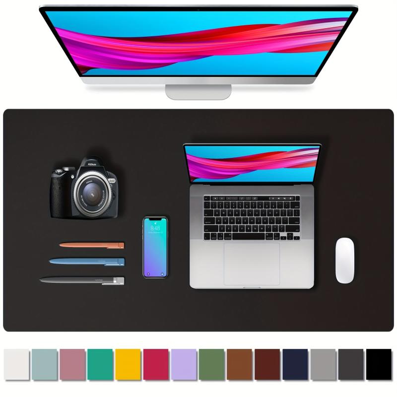 Leather Desk Pad Protector Mouse Pad Office Desk Mat Non Slip Waterproof