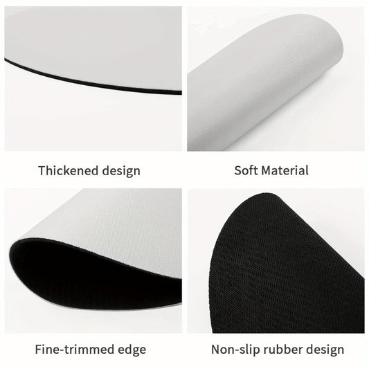 Round Mouse Pad Non Slip Rubber Base 20cmx20cm