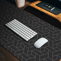 Extra Large Geometric Desk Mat - Wear Resistant & Heat Insulation