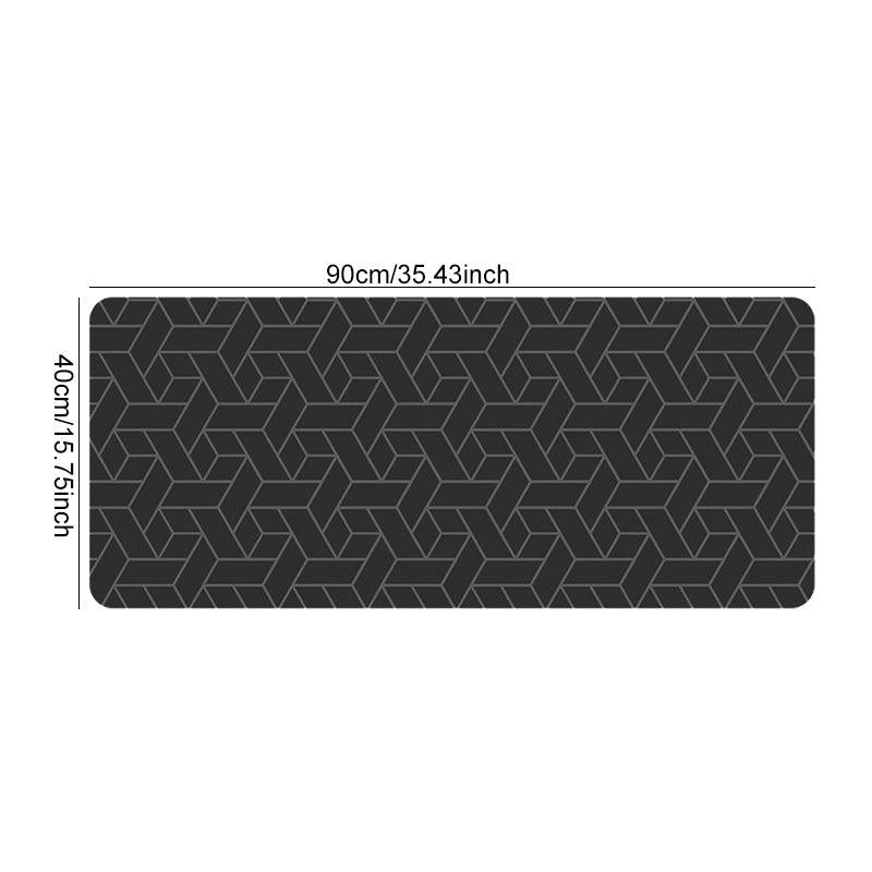 Extra Large Geometric Desk Mat - Wear Resistant & Heat Insulation