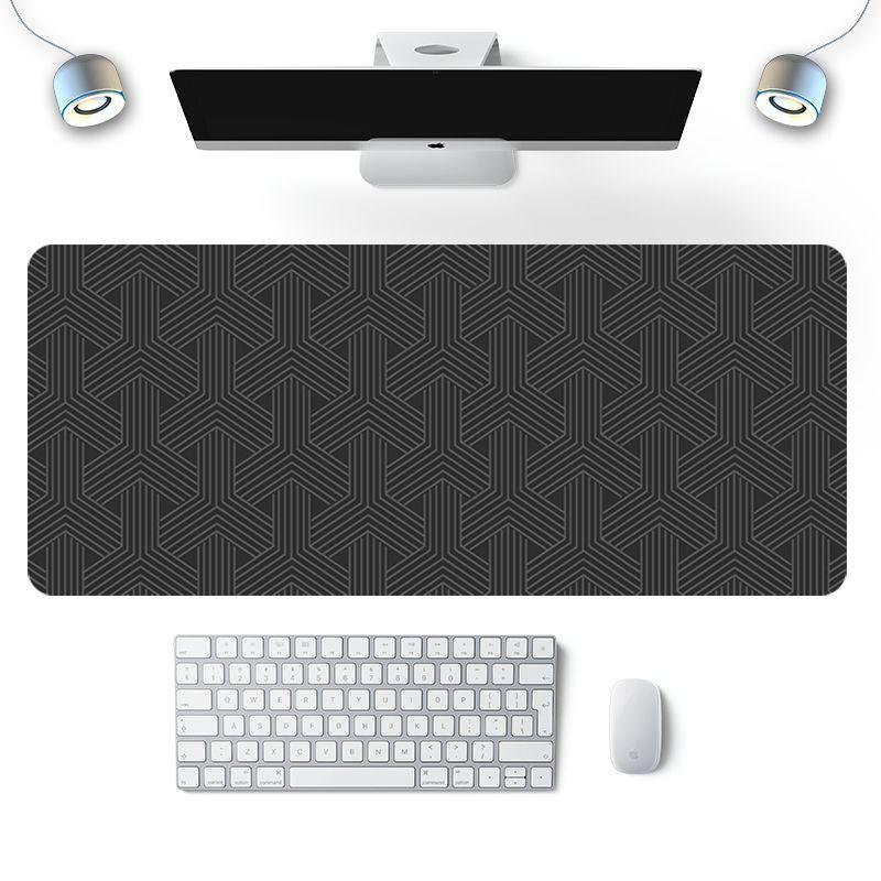 Extra Large Geometric Desk Mat - Wear Resistant & Heat Insulation