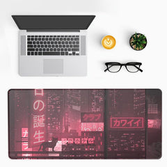 Cyber Vaporwave Gaming Mouse Pad XL Extended Large Mat Keyboard Stitched Edges