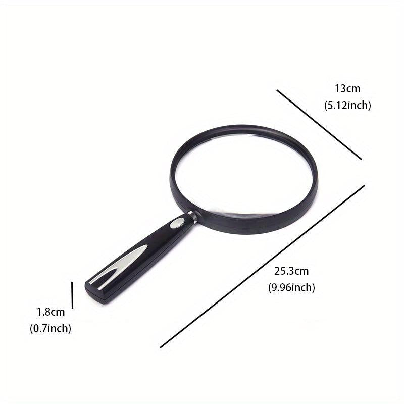 Large Diameter Magnifying Glass 13 Page Magnifier Handheld Light