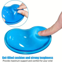 2pcs Silicone Gel Wrist Rest Cushion Heart Shaped Ergonomic Mouse Pad