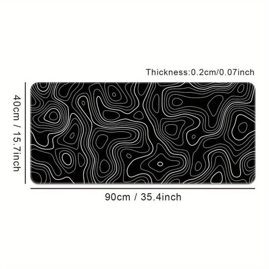 Abstract Line Large Gaming Mouse Pad Thickened Desktop Mat Non Slip Washable