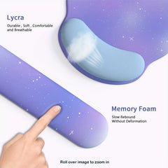 Multicolor Purple Starry Sky Wrist Mouse Pad