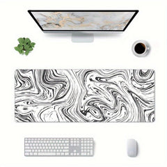 Large Mouse Pad Desk Pad Extended Non Slip Rubber Base Stitched Edges