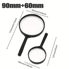 2pcs Magnifying Glass Handheld Reading Magnifier For Seniors