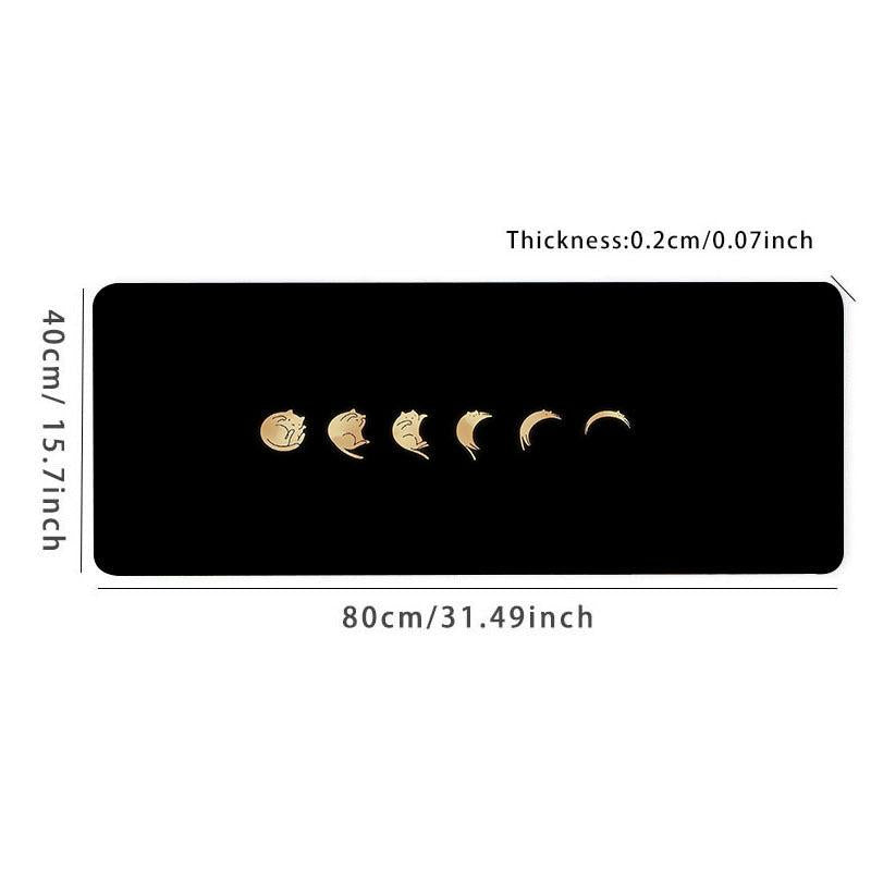 Moon Cat Gaming Mousepad Keyboard Pad