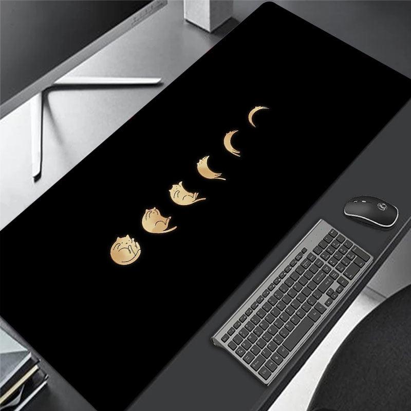 Moon Cat Gaming Mousepad Keyboard Pad
