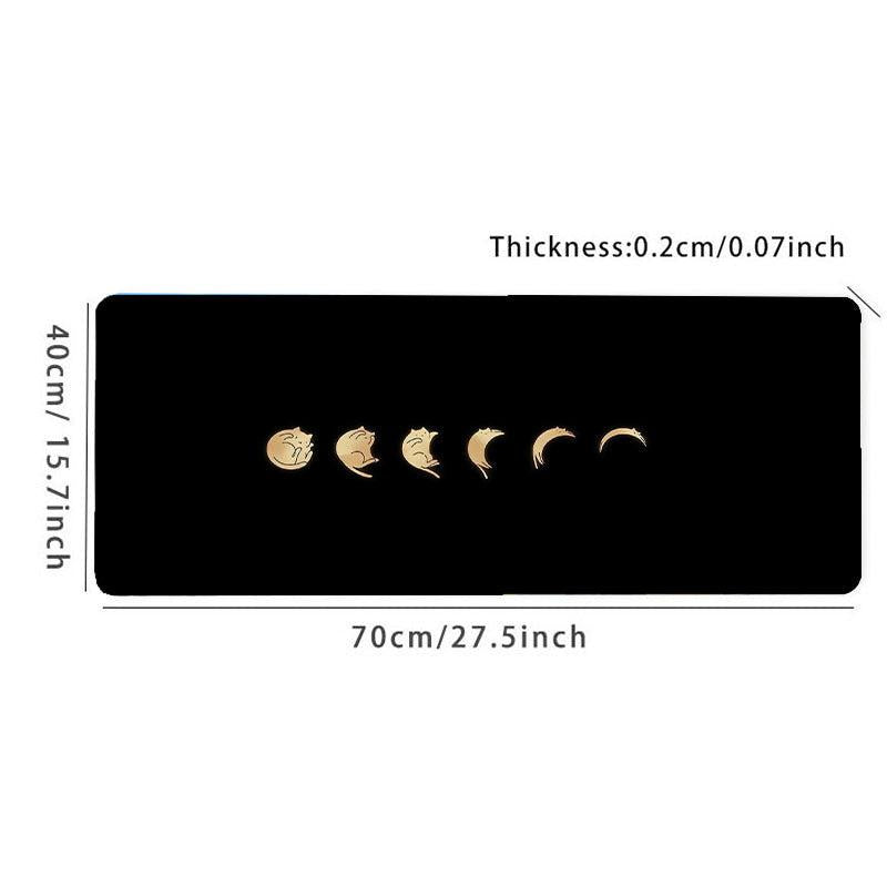 Moon Cat Gaming Mousepad Keyboard Pad