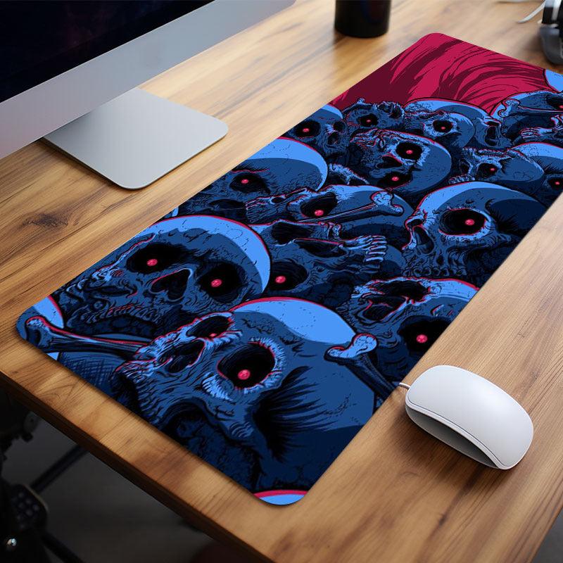 Halloween Skeletons Mouse Pad Long Non slip Waterproof Mouse Pad