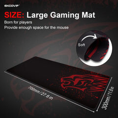 EXCOVIP Extended Gaming Mouse Pad with Wrist Support