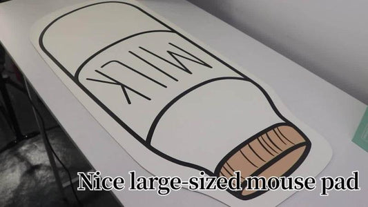 Large Mouse Pad Cartoon Milk Bottle Design Waterproof Non-Slip Soft Touch