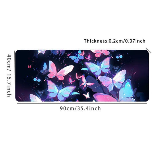 Butterfly Pattern Non-slip Mouse Pad Desk Mat for Office