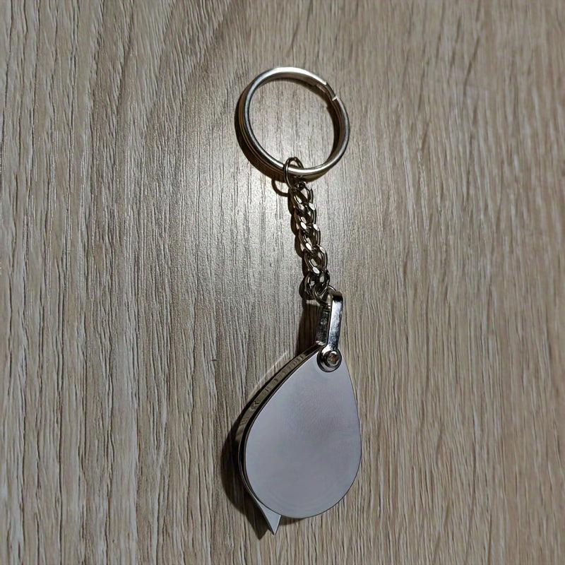 20x Foldable Magnifying Glass Portable Keychain Small Mini 15x HD Pendant