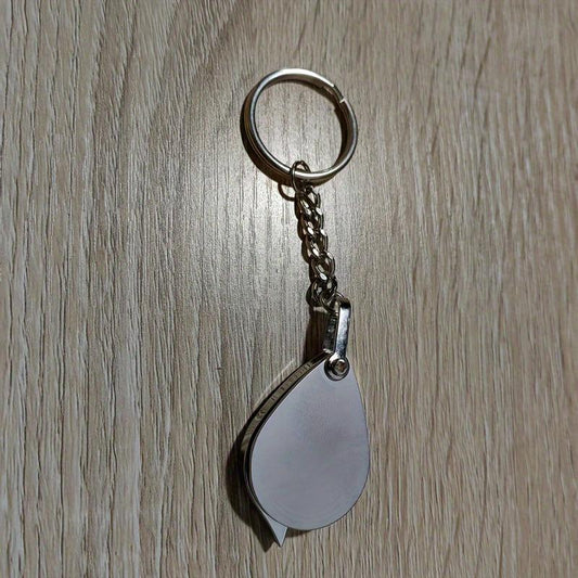 20x Foldable Magnifying Glass Portable Keychain Small Mini 15x HD Pendant