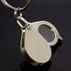 20x Foldable Magnifying Glass Portable Keychain Small Mini 15x HD Pendant