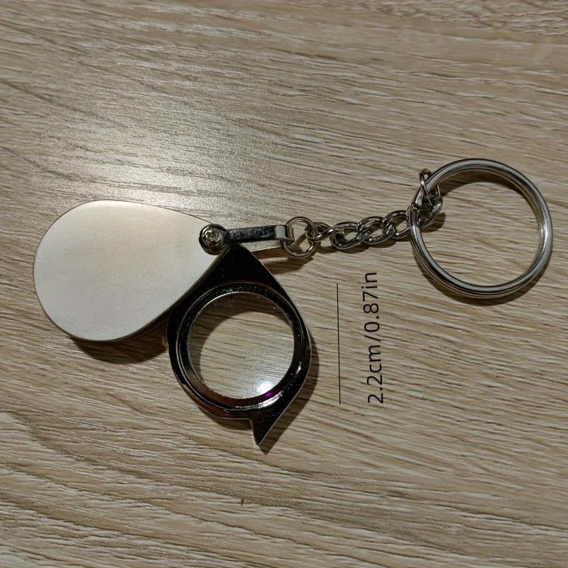 20x Foldable Magnifying Glass Portable Keychain Small Mini 15x HD Pendant