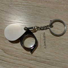 20x Foldable Magnifying Glass Portable Keychain Small Mini 15x HD Pendant