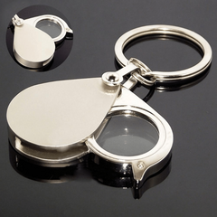 20x Foldable Magnifying Glass Portable Keychain Small Mini 15x HD Pendant
