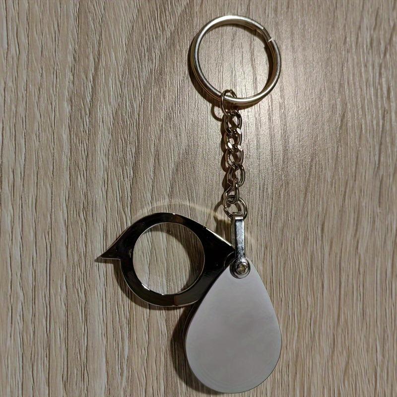 20x Foldable Magnifying Glass Portable Keychain Small Mini 15x HD Pendant