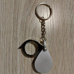20x Foldable Magnifying Glass Portable Keychain Small Mini 15x HD Pendant