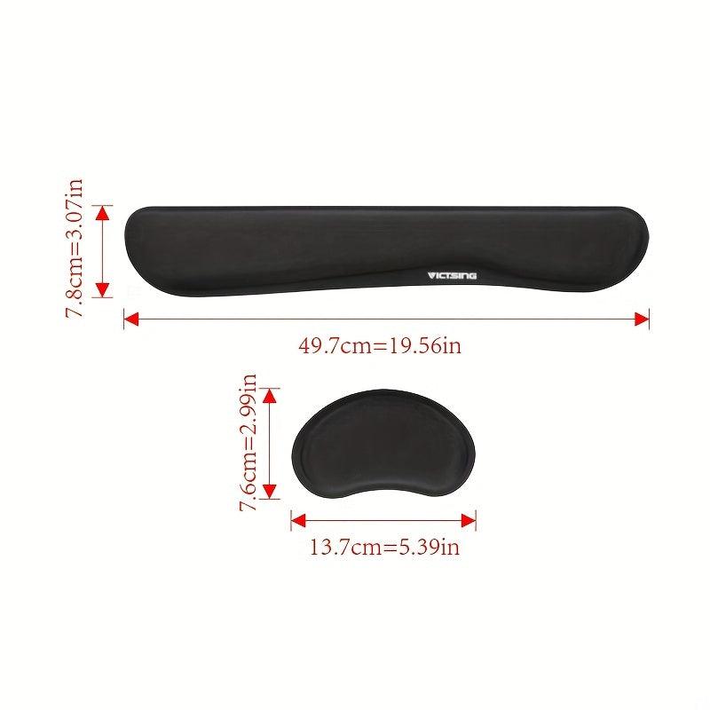 Memory Foam Keyboard and Mouse Wrist Rest Kit