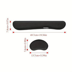 Memory Foam Keyboard and Mouse Wrist Rest Kit