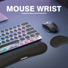 Memory Foam Keyboard and Mouse Wrist Rest Kit