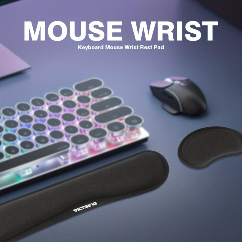 Memory Foam Keyboard and Mouse Wrist Rest Kit