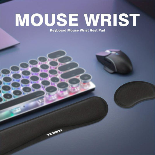 Memory Foam Keyboard and Mouse Wrist Rest Kit