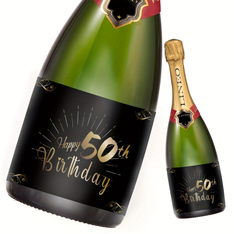 50th Birthday Bottle Labels for Champagne & Wine Bottles