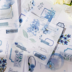 Sticker Book Writing Flower Period Series Double Material Die Cut Diary Memo