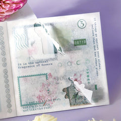 Sticker Book Writing Flower Period Series Double Material Die Cut Diary Memo