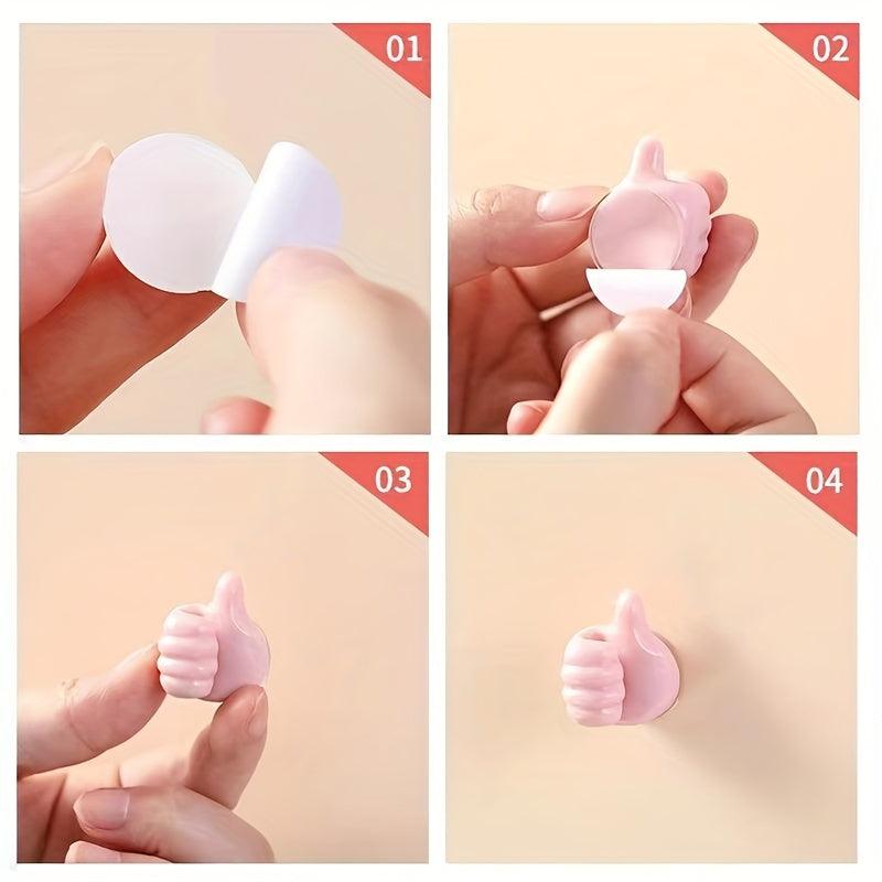 30pcs Self Adhesive Silicone Thumb Wall Hooks Multifunctional Storage Hanger