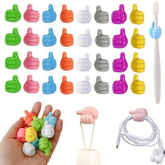 30pcs Self Adhesive Silicone Thumb Wall Hooks Multifunctional Storage Hanger