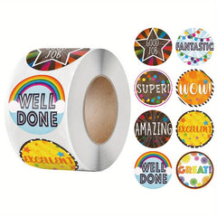 500 Stickers Rolls Incentive Stickers Labels Sealing Stickers