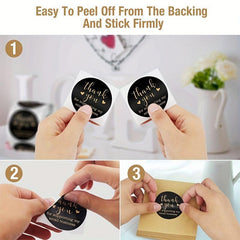 500pcs 2.54cm Roll Commercial Decorative Sticker Seal Label Self-Adhesive