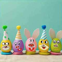 Set of 3 DIY Cartoon Stickers - Colorful Non-Drying Adhesive Stickers