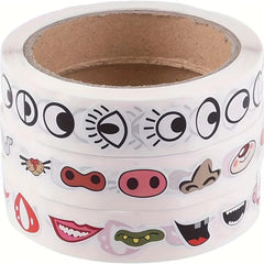 Set of 3 DIY Cartoon Stickers - Colorful Non-Drying Adhesive Stickers