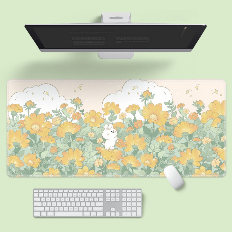 Cartoon Flower Mouse Pad for Laptop & Office Desk