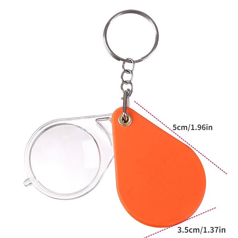 2pcs Folding Keychain Magnifying Glass 10X for Elderly Reading