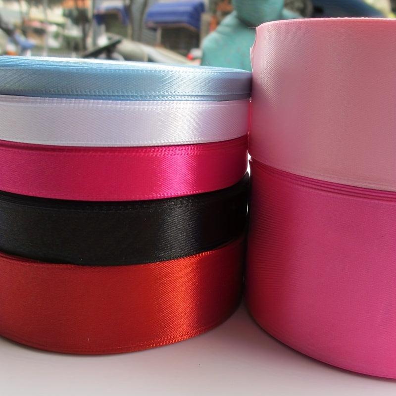 25 Yards Solid Satin Ribbon Party Christmas Wedding Bow DIY Decoration